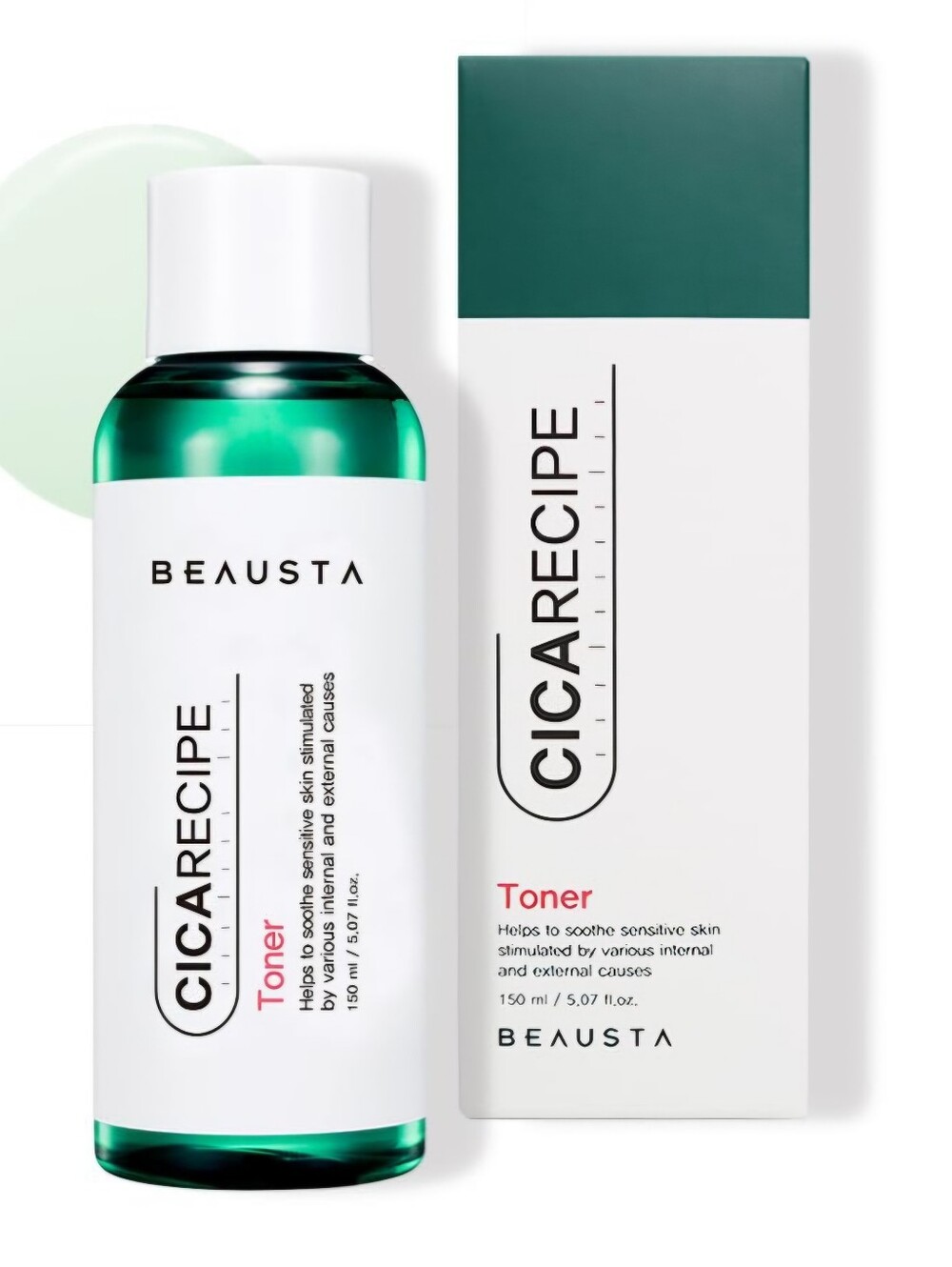 Beausta Cicarecipe Soothing Toner — Green/White
